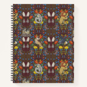 HARRY POTTER™   Burgundy Watercolor Icon Pattern Notebook