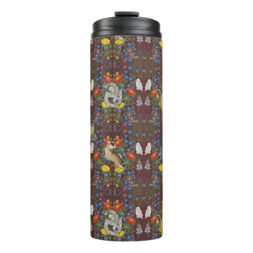 HARRY POTTERâ  Burgundy Watercolor Icon Pattern Thermal Tumbler