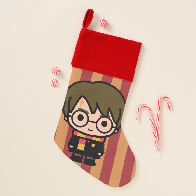 Harry Potter Cartoon Character Art Christmas Stocking (Front)