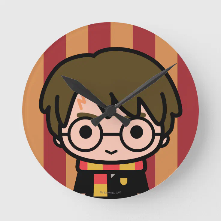 Harry Potter Cartoon Character Art Round Clock | Zazzle