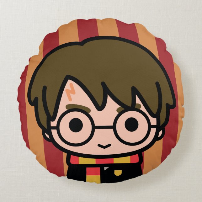Harry Potter Cartoon Character Art Round Pillow (Front)