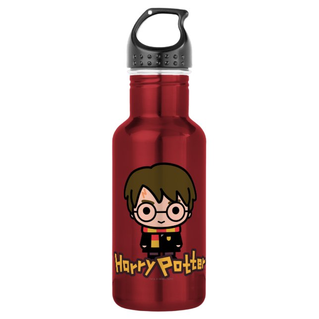 Harry Potter Cartoon Character Art Water Bottle (Front)