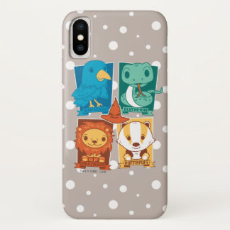 HARRY POTTER™ | CARTOON HOGWARTS™ HOUSES iPhone X CASE