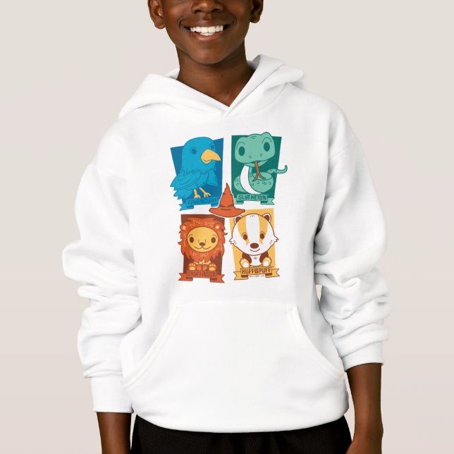 HARRY POTTER™ | CARTOON HOGWARTS™ HOUSES HOODIE (Front)