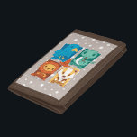 HARRY POTTER™ | CARTOON HOGWARTS™ HOUSES TRIFOLD WALLET<br><div class="desc">Check out these adorable cartoon HOGWARTS™ House animals: the RAVENCLAW™ raven,  SLYTHERIN™ snake,  GRYFFINDOR™ lion,  and HUFFLEPUFF™ badger.</div>