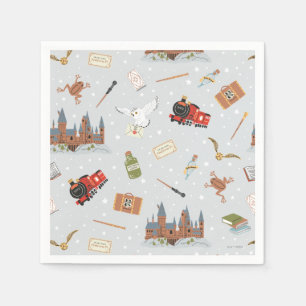 Harry Potter Cartoon Hogwarts Pattern Napkins