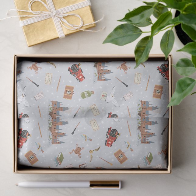 Harry Potter Cartoon Hogwarts Pattern Tissue Paper (Gift)