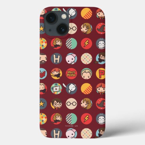 Harry Potter Cartoon Icons Pattern iPhone 13 Case