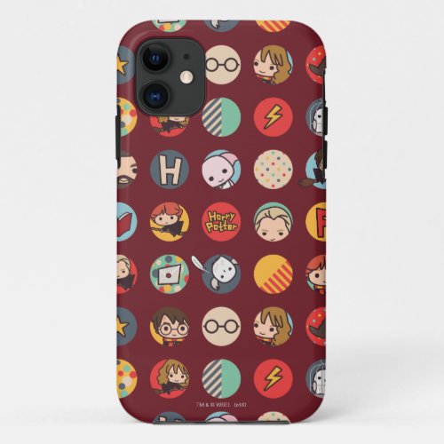 Harry Potter Cartoon Icons Pattern iPhone 11 Case