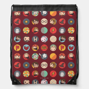 Harry Potter Cartoon Icons Pattern Drawstring Bag