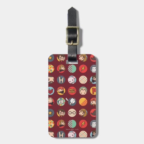 Harry Potter Cartoon Icons Pattern Luggage Tag