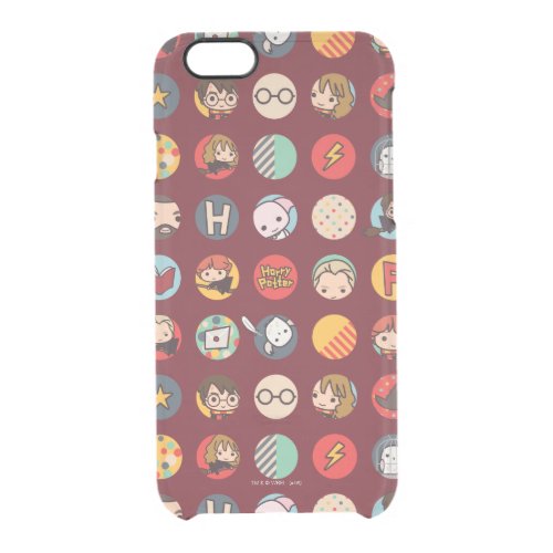 Harry Potter Cartoon Icons Pattern Clear iPhone 66S Case