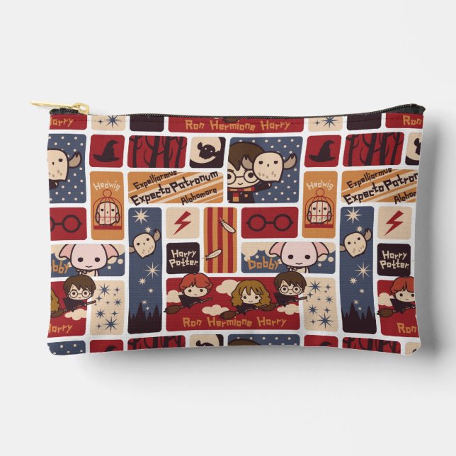 Harry Potter Cartoon Scenes Pattern Accessory Pouch (Front)