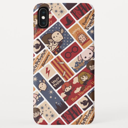 Harry Potter Cartoon Scenes Pattern iPhone XS Max Case