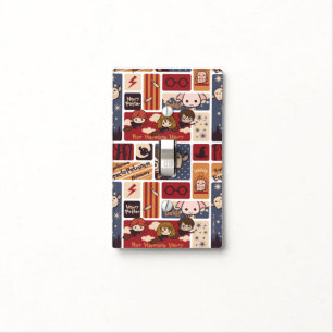 Harry Potter Cartoon Scenes Pattern Light Switch Cover