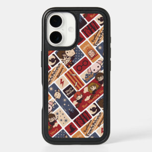 Harry Potter Cartoon Scenes Pattern iPhone 16 Case