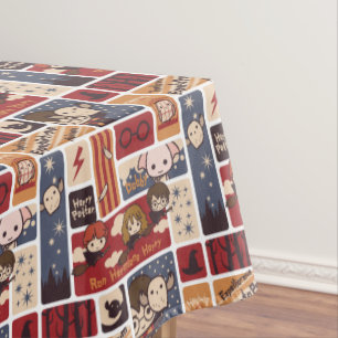 Harry Potter Cartoon Scenes Pattern Tablecloth