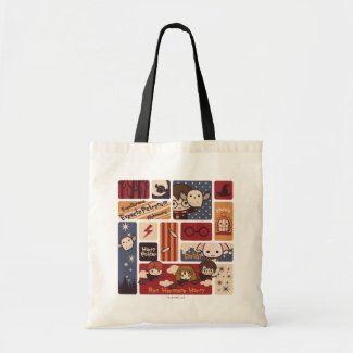 Harry Potter Cartoon Scenes Pattern Tote Bag