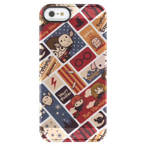 Harry Potter Cartoon Scenes Pattern Clear iPhone SE55s Case