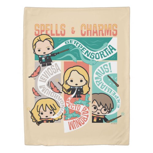 HARRY POTTER  CARTOON SPELLS  CHARMS DUVET COVER