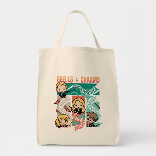 HARRY POTTER  CARTOON SPELLS  CHARMS TOTE BAG