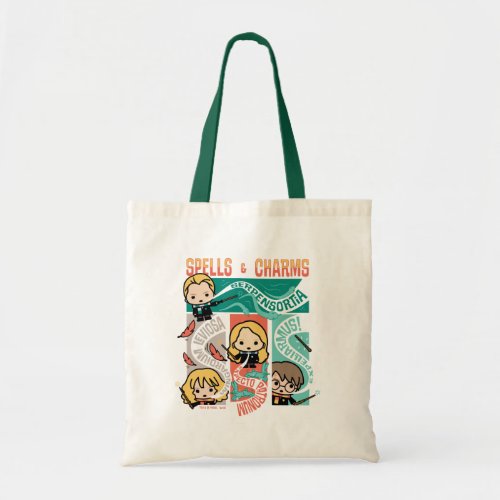 HARRY POTTER  CARTOON SPELLS  CHARMS TOTE BAG
