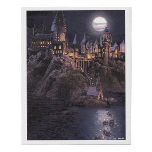 Harry Potter Castle  Great Lake to Hogwarts Faux Canvas Print