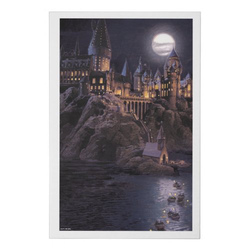 Harry Potter Castle  Great Lake to Hogwarts Faux Canvas Print