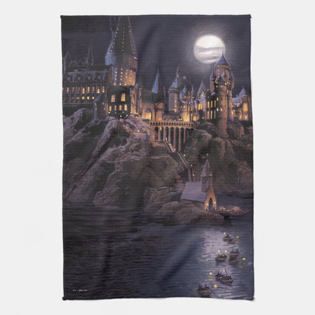 Harry Potter Castle | Great Lake to Hogwarts Kitchen Towel (Vertical)