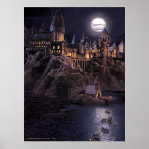 Harry Potter Castle   Great Lake to Hogwarts Poster