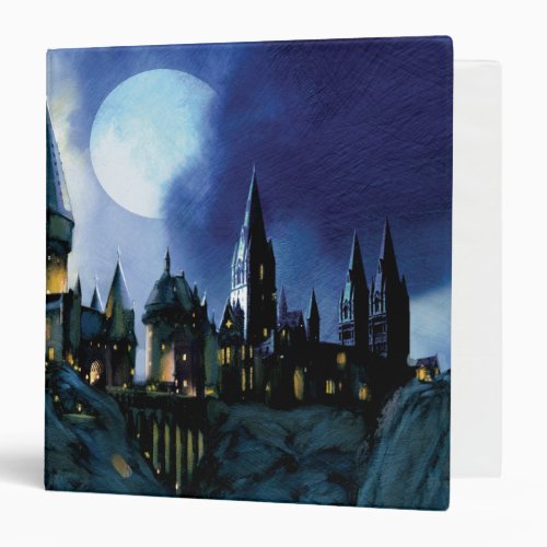 Harry Potter Castle  Hogwarts at Night 3 Ring Binder