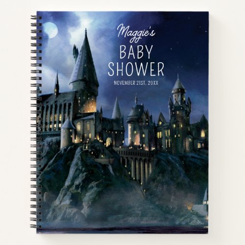 Harry Potter Castle  Moonlit Hogwarts Baby Shower Notebook