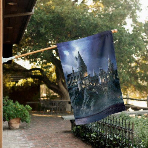 Harry Potter Castle  Moonlit Hogwarts House Flag