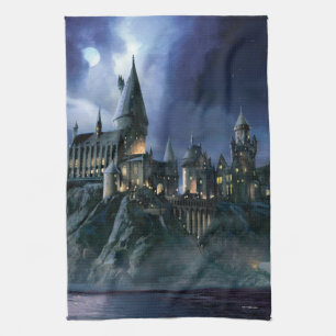 Harry Potter Castle   Moonlit Hogwarts Kitchen Towel