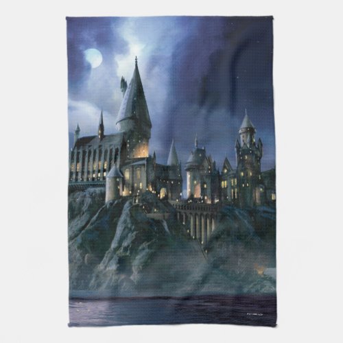 Harry Potter Castle  Moonlit Hogwarts Kitchen Towel