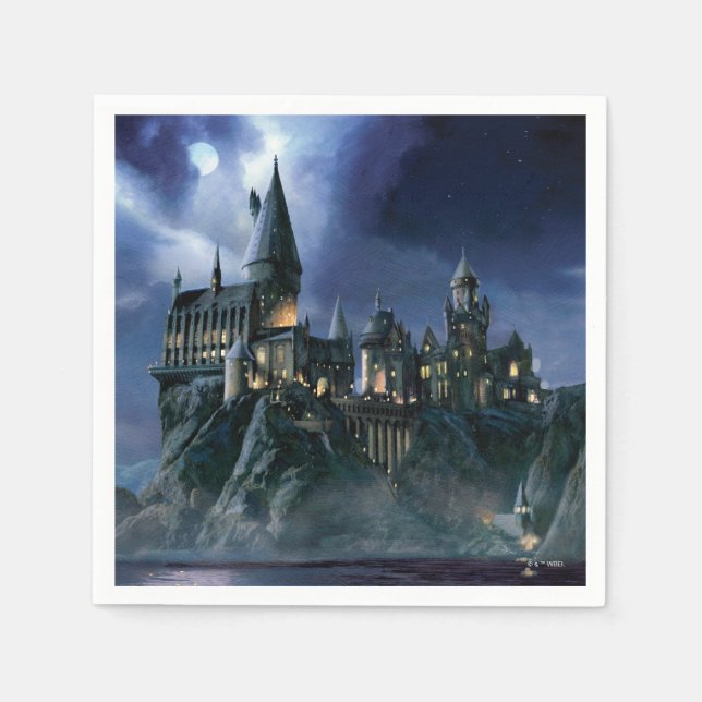 Harry Potter Castle | Moonlit Hogwarts Napkins (Front)