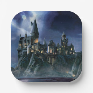 Harry Potter Castle   Moonlit Hogwarts Paper Plates