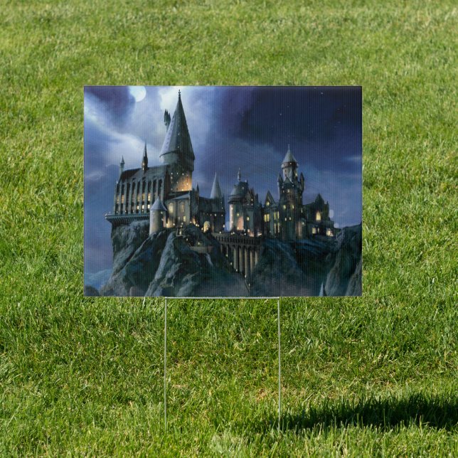 Harry Potter Castle | Moonlit Hogwarts Sign (Insitu)