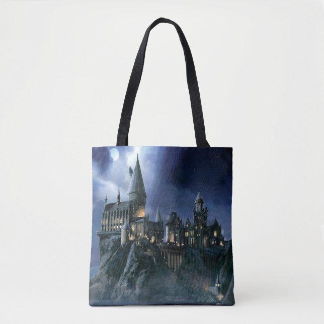 Harry Potter Castle | Moonlit Hogwarts Tote Bag (Front)