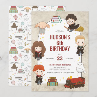 Harry Potter Character Magical Arch Birthday  Invitation