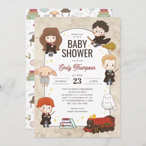Harry Potter Character Magical Baby Shower Invitation