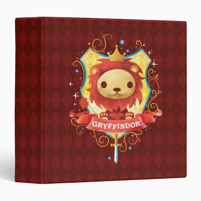Harry Potter | Charming GRYFFINDOR™ Crest 3 Ring Binder (Front/Spine)