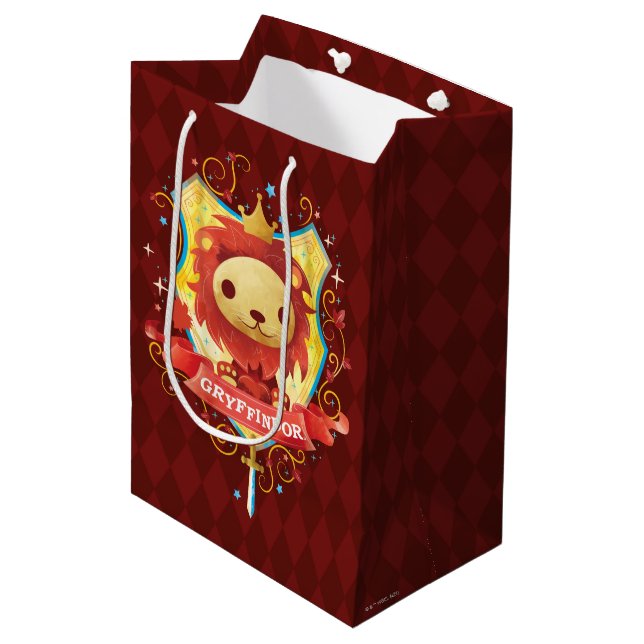 Harry Potter | Charming GRYFFINDOR™ Crest Medium Gift Bag (Front Angled)
