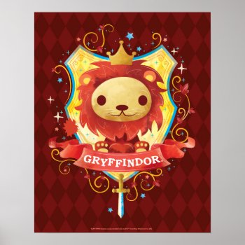 Harry Potter | Charming Gryffindor™ Crest Poster by harrypotter at Zazzle