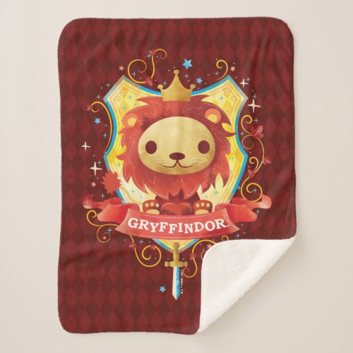 Harry Potter  Charming GRYFFINDOR Crest Sherpa Blanket