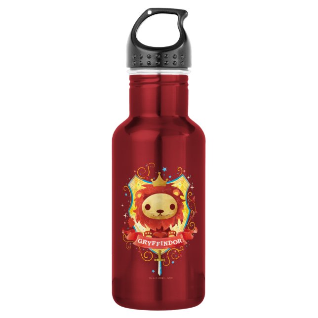 Harry Potter | Charming GRYFFINDOR™ Crest Stainless Steel Water Bottle (Front)