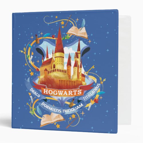 Harry Potter  Charming HOGWARTS Castle 3 Ring Binder