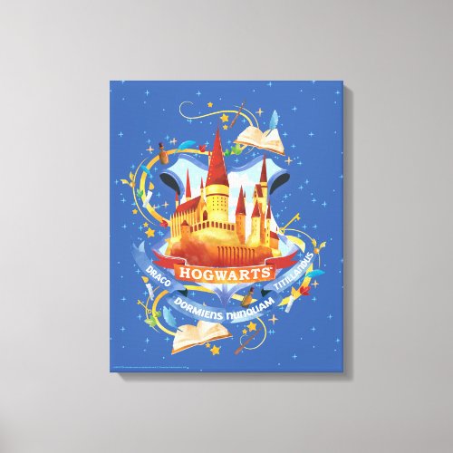Harry Potter  Charming HOGWARTS Castle Canvas Print