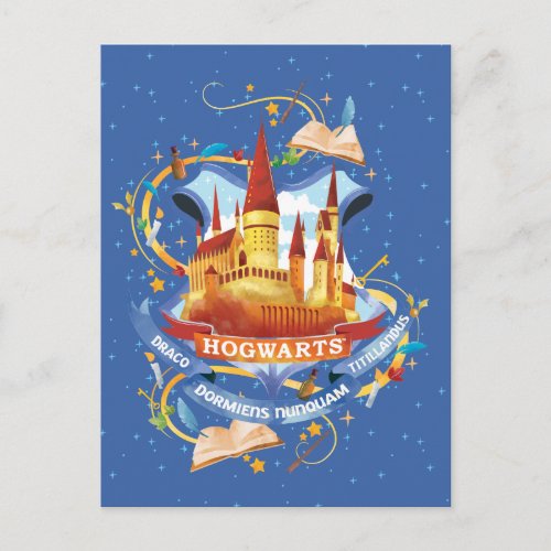 Harry Potter  Charming HOGWARTS Castle Postcard