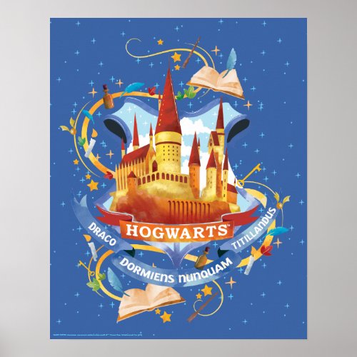 Harry Potter  Charming HOGWARTS Castle Poster